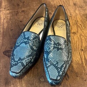 Vince Camuto Teal Snakeskin Loafers